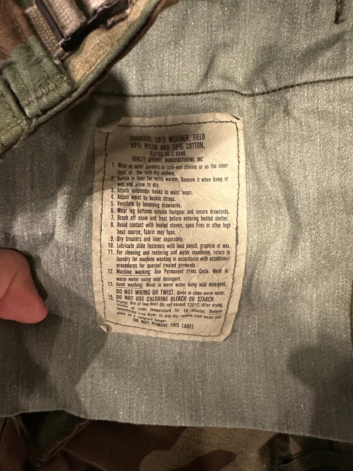 빈티지 80s M65 우드랜드 필드 팬츠 상품이미지5
