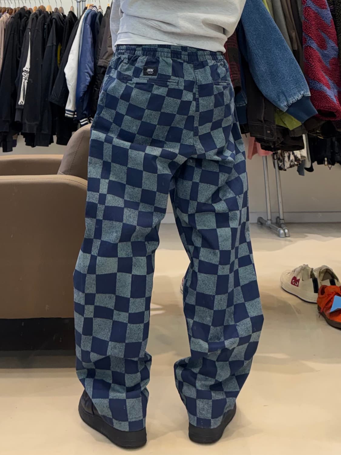 반스 체커보드 레인지 엘라스틱 팬츠 상품이미지5