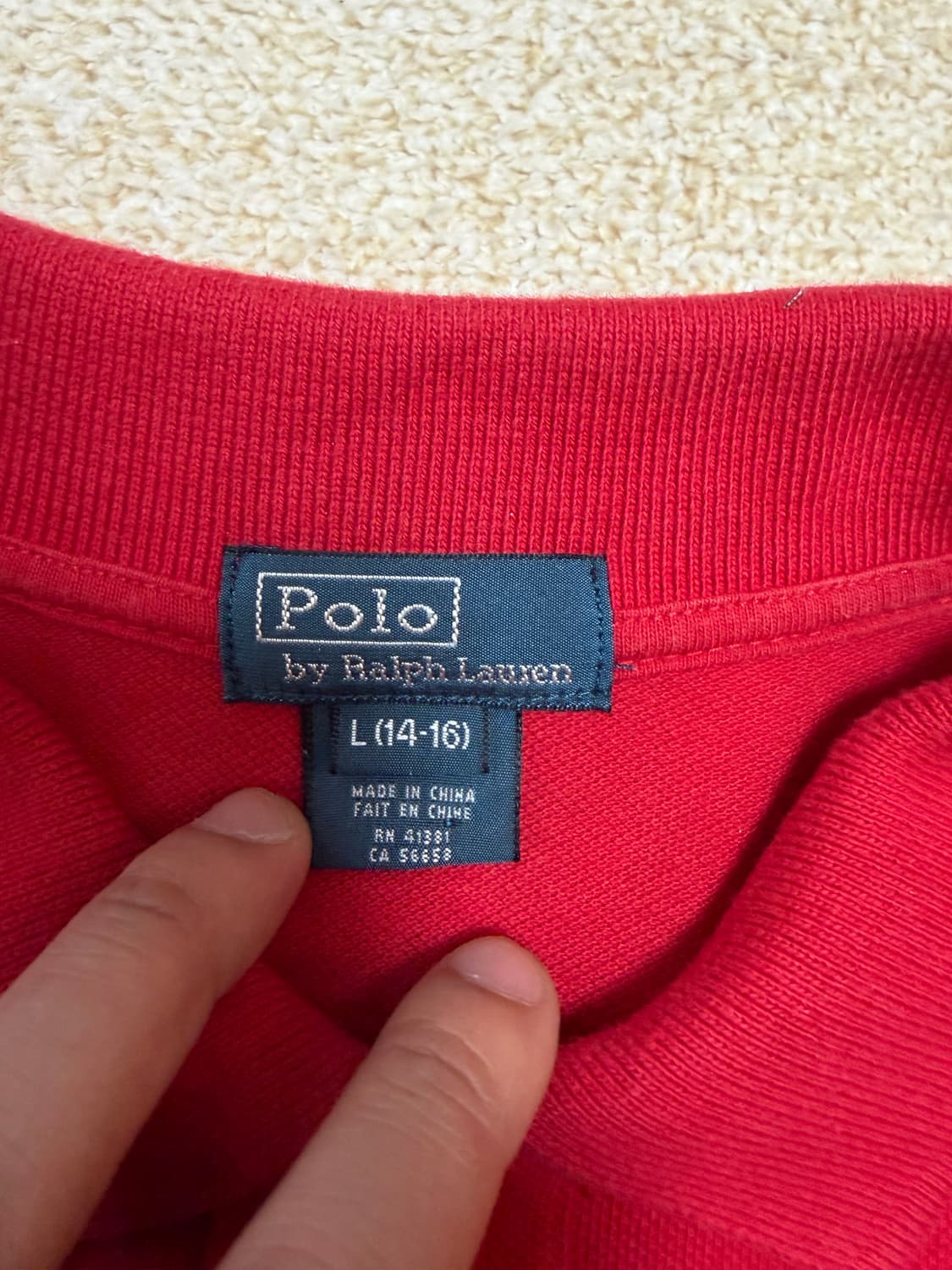여성55-66) 폴로 랄프로렌 빅포니 긴팔 카라티 레드 치프키프 상품이미지4