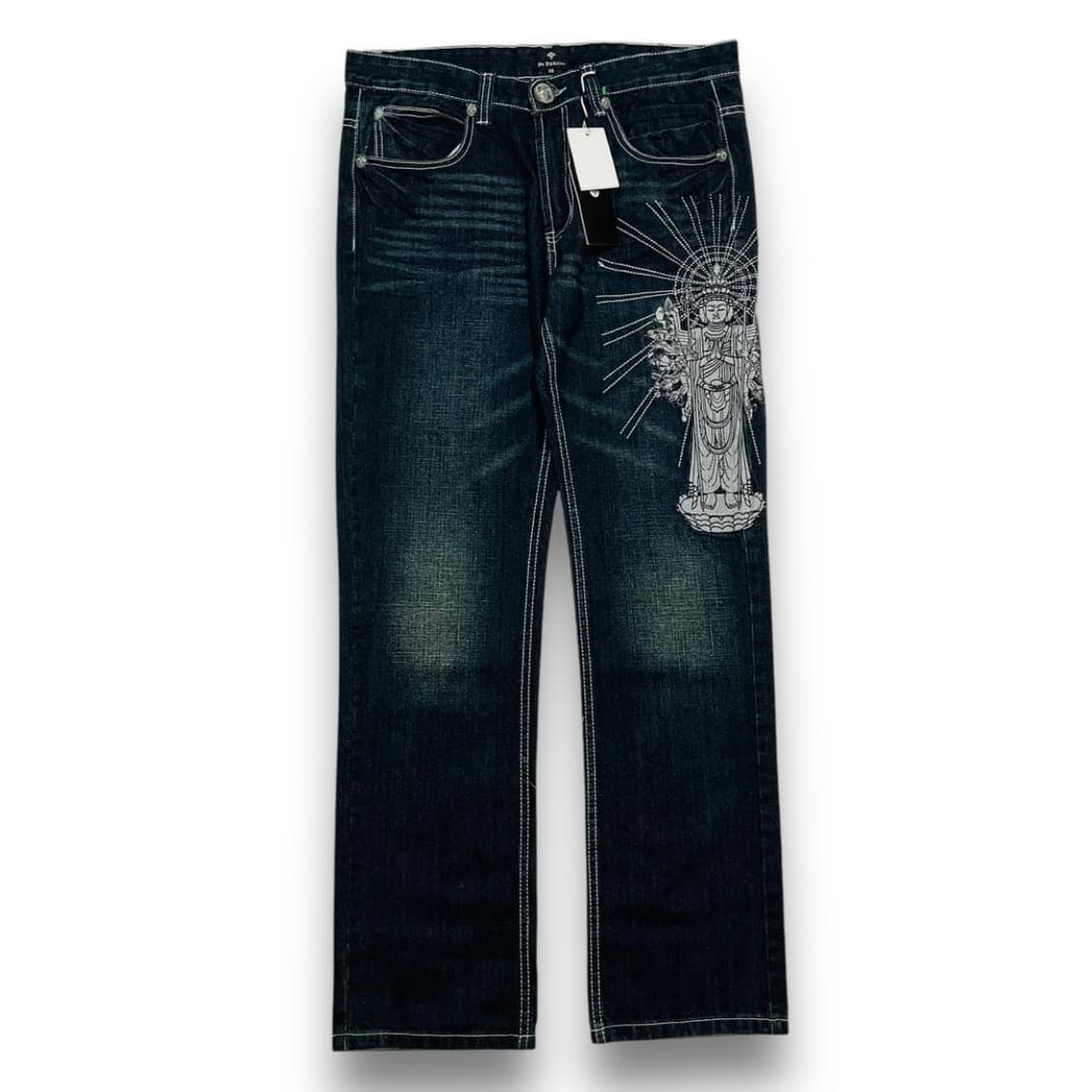 어비스 천수관음 자수 오리엔탈 데드스탁 데님 팬츠 상품이미지1