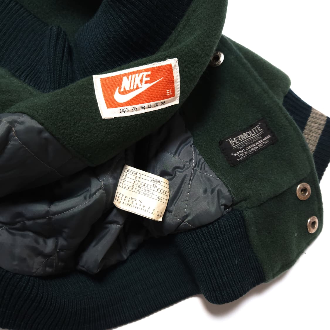 나이키 80s 아카이브 울 바시티 자켓 딥그린 상품이미지8