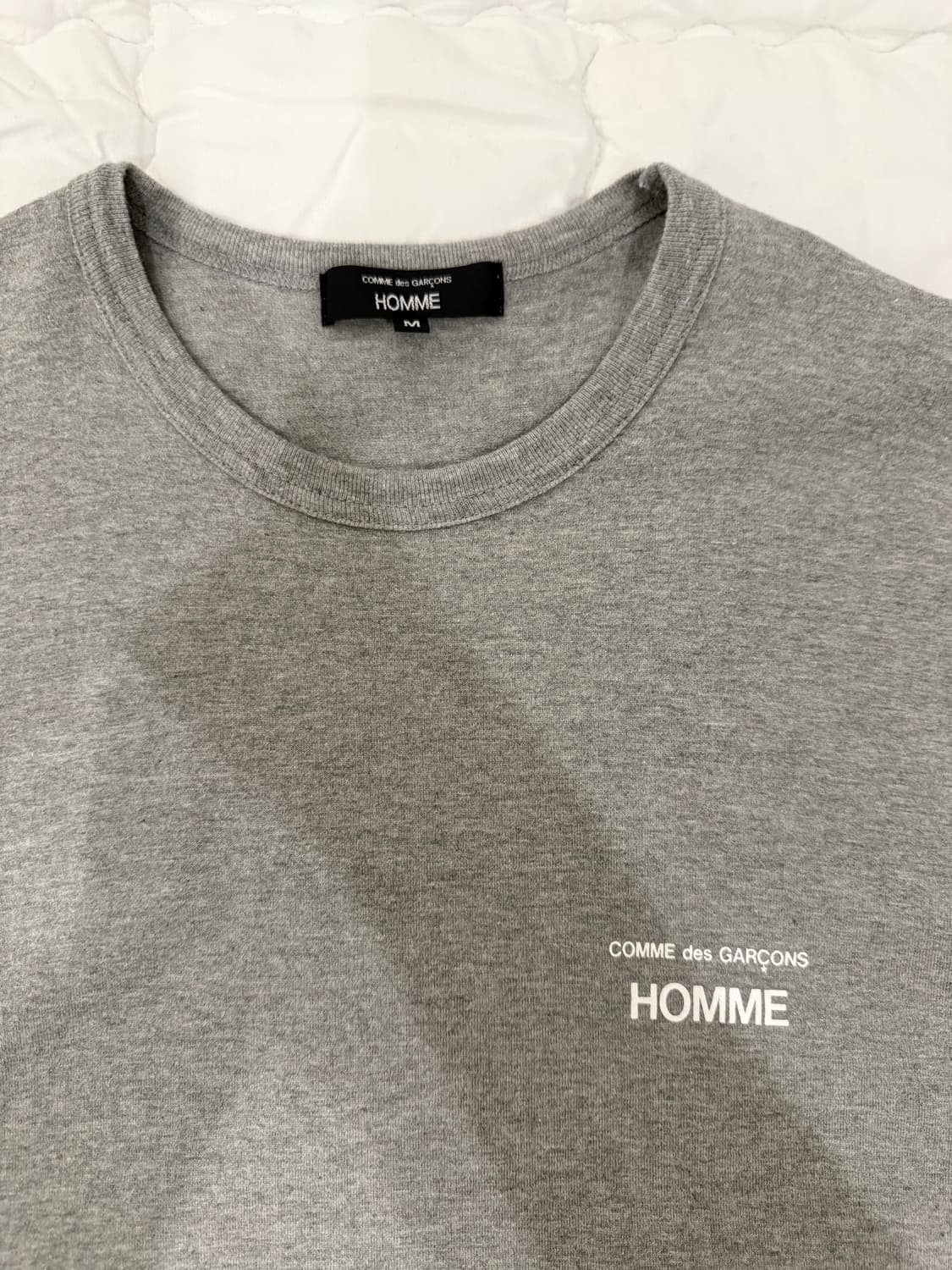 꼼데가르송옴므 코튼저지 반팔티셔츠 그레이 상품이미지3