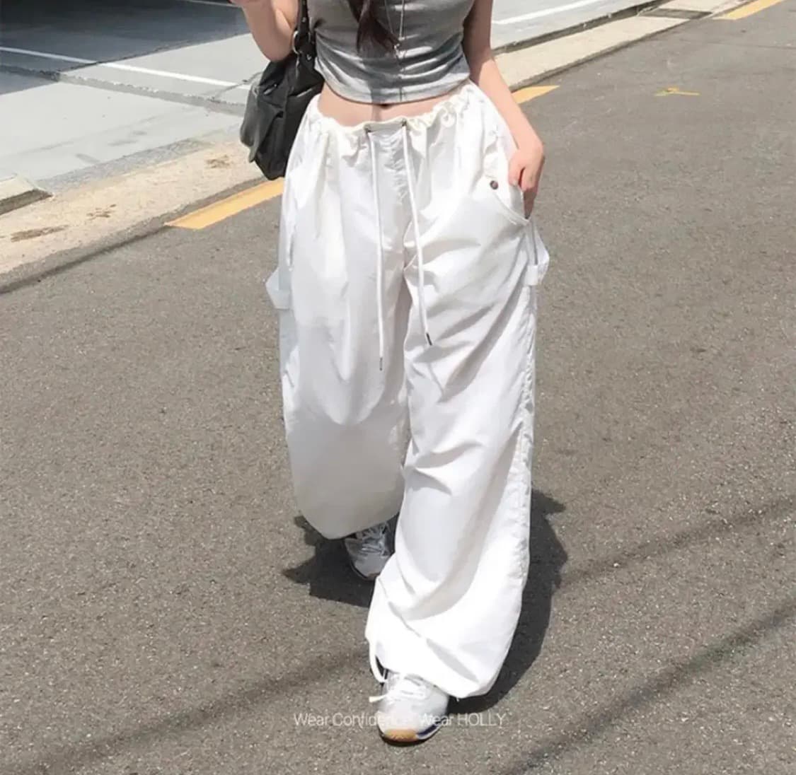 에이블리 홀리 made 워크 나일론 스트링 카펜더 팬츠 바지 상품이미지1