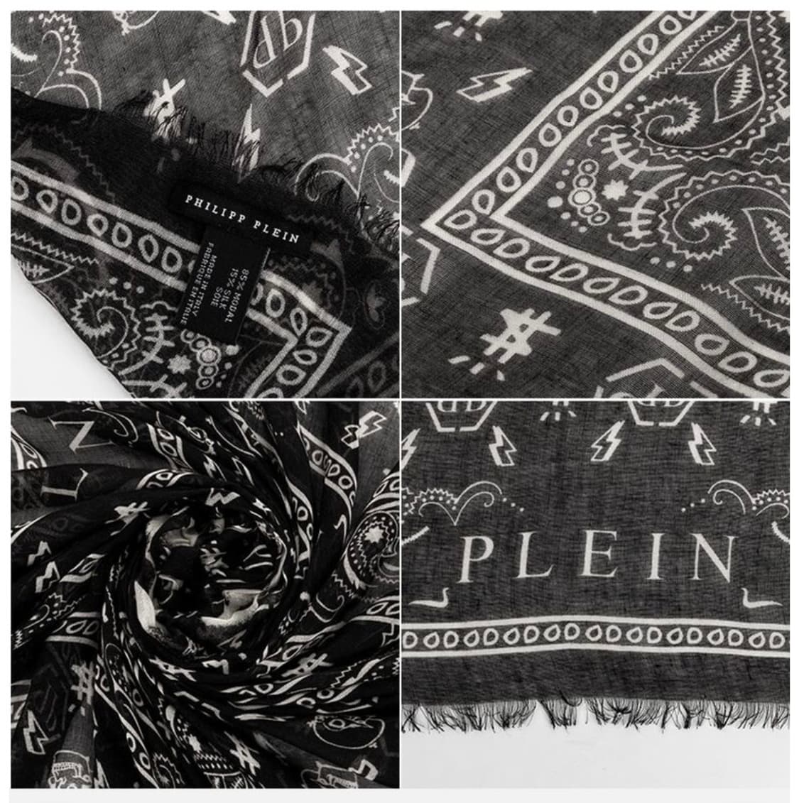 (새상품) Phillipp plein 필립플레인 페이즐리 스카프 상품이미지5