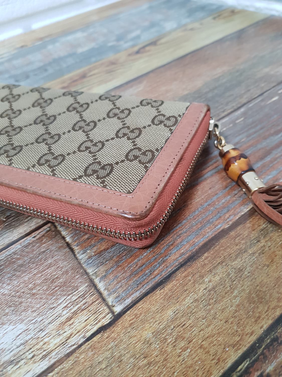 [정품] 구찌 뱀부테슬 GG로고 장지갑 상품이미지3