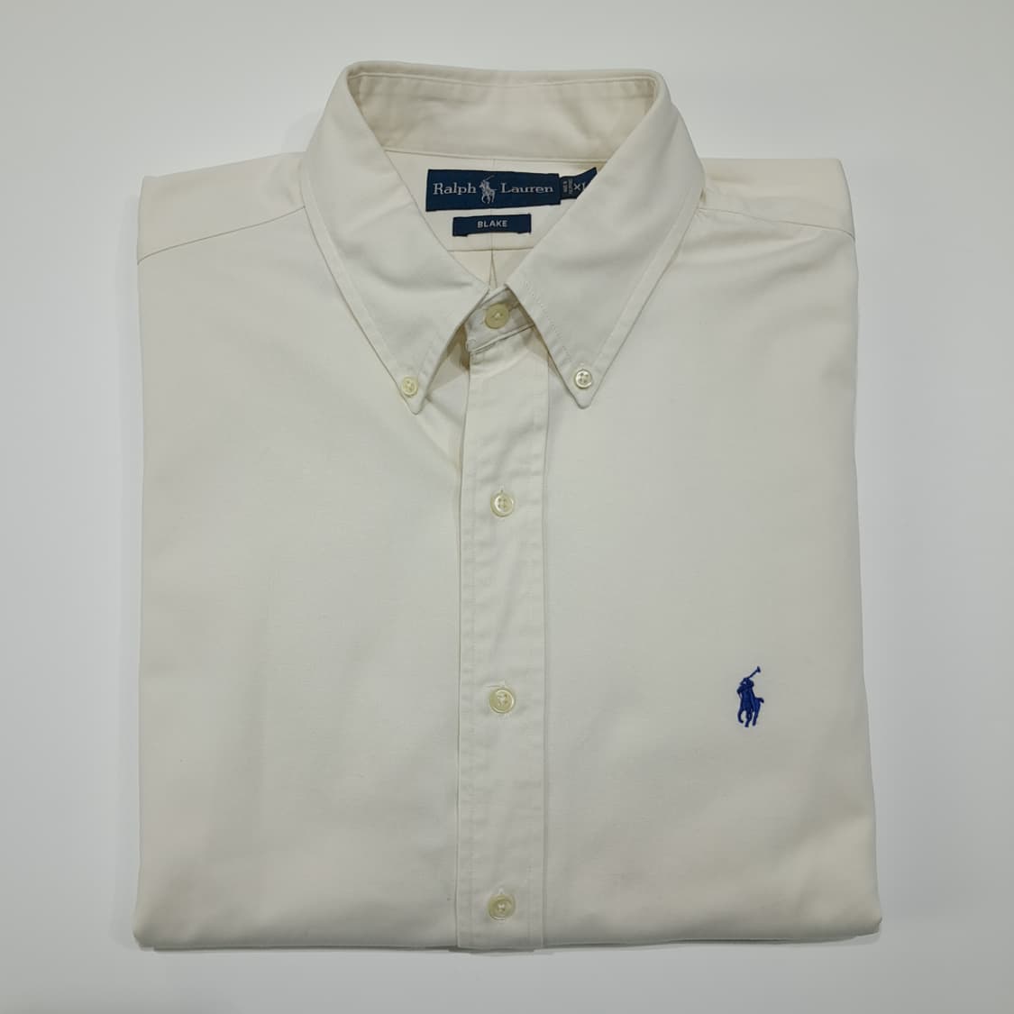 CL616 XL 폴로 90s 코튼 트윌 네츄럴 화이트 셔츠 남방 상품이미지7