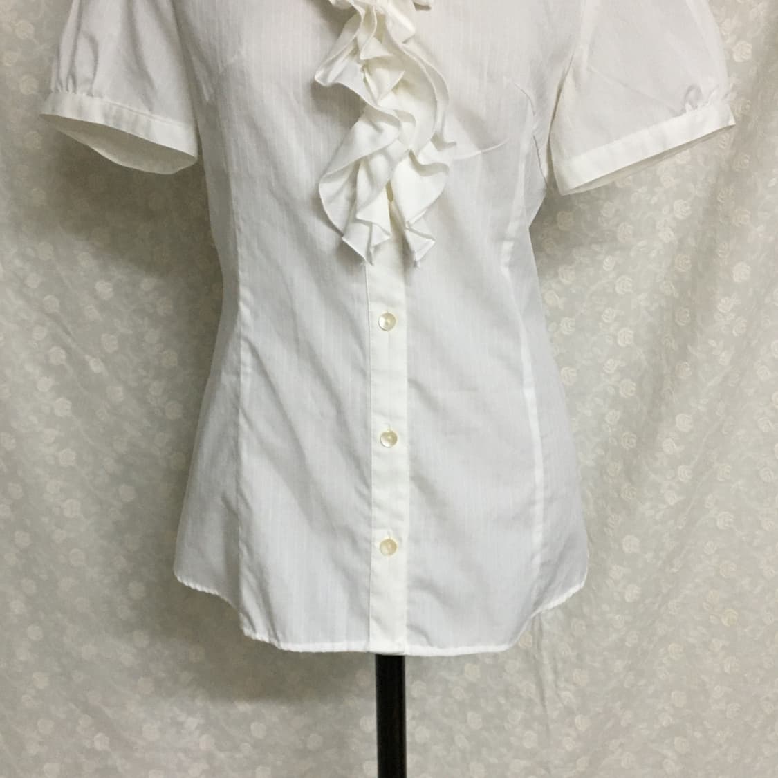 빈티지 화이트 프릴 블라우스 / 여성 슬림핏 / 클래식 셔츠 상품이미지3