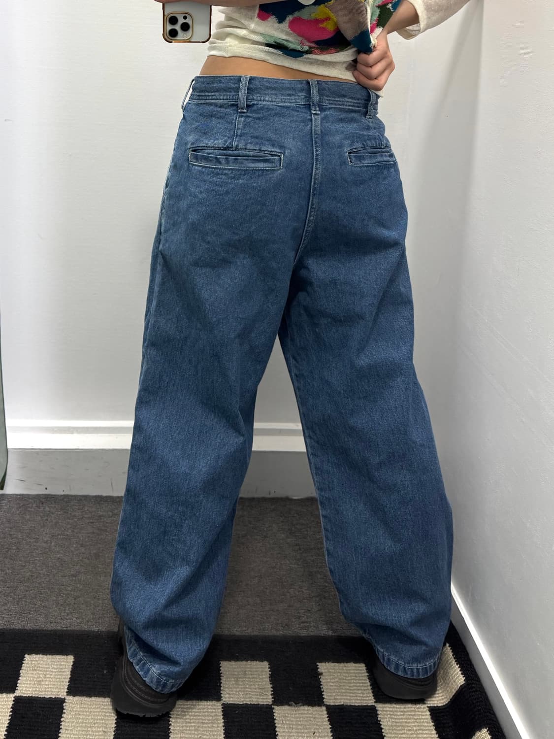 Jeans factory clothes 중청 핀턱 데님와이드팬츠 상품이미지2