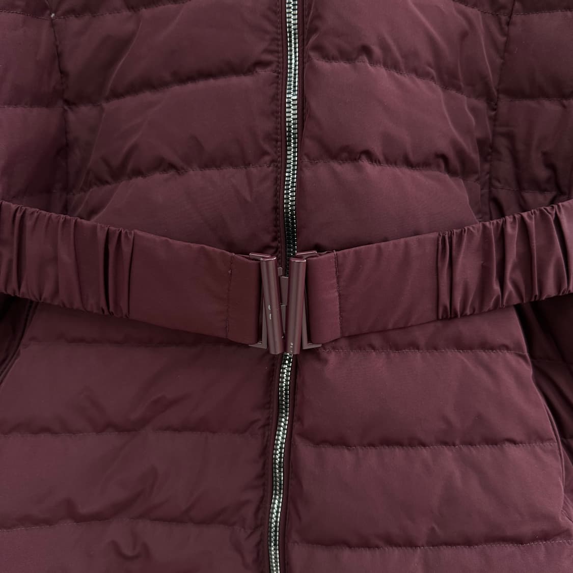 [90] 울시 여성 후드 퍼 벨티드 덕다운 패딩 점퍼 3713 상품이미지4