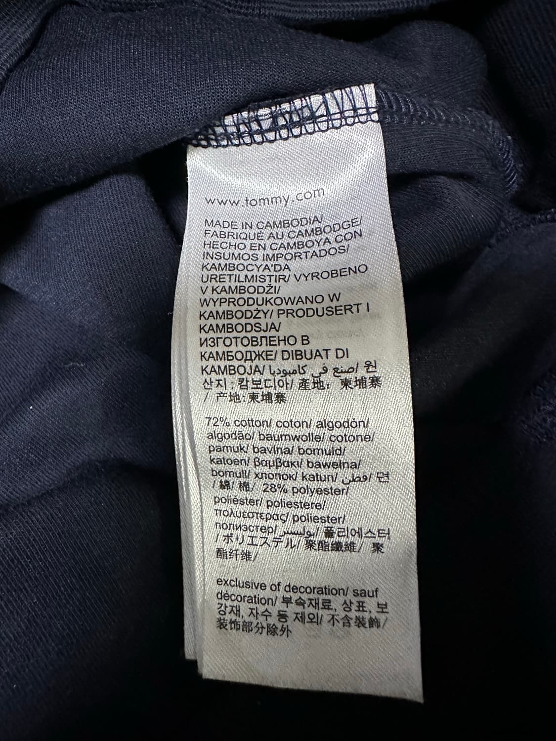 타미힐피거 네이비 맨투맨 티셔츠 상품이미지6