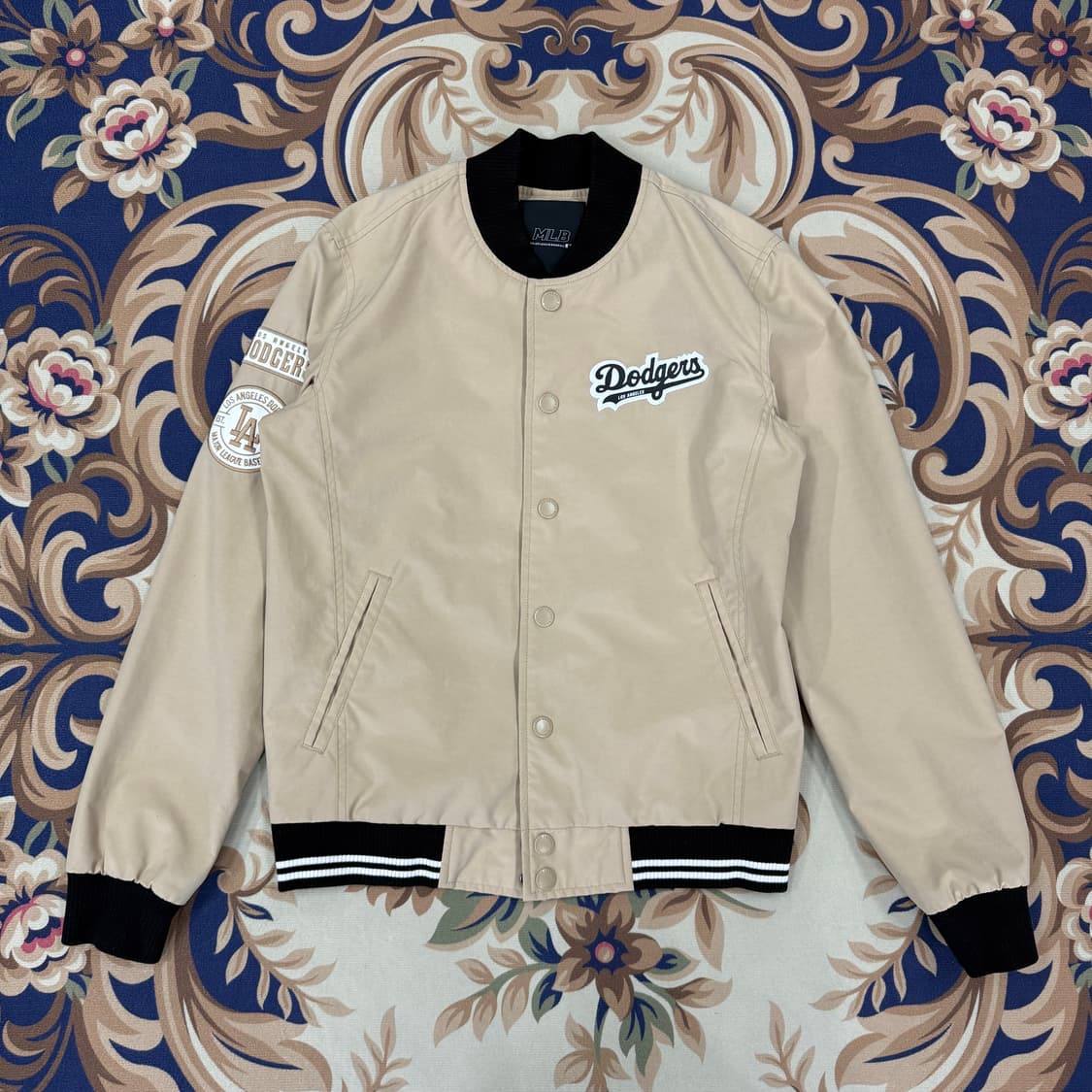 (M)엠엘비MLB LA다저스 베이스볼 자켓(베이지) 상품이미지1