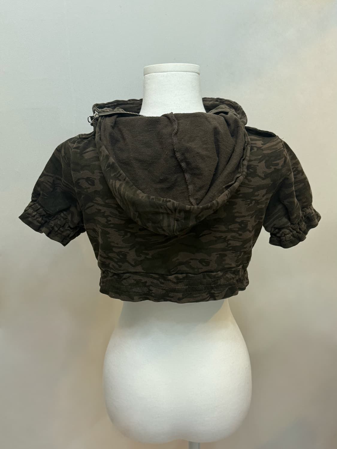 밀리터리 패턴 크롭 후드 야상/아메카지 상품이미지2