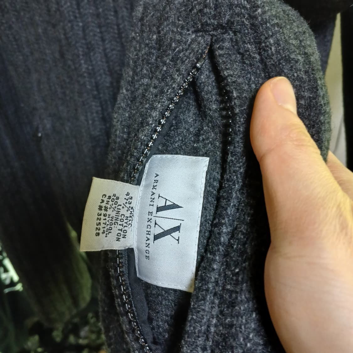 아르마니 익스체인지 양면 니트 점퍼 바람막이 자켓 상품이미지2