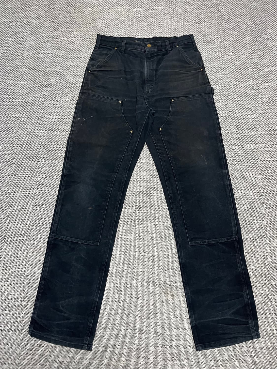 칼하트 더블니 블랙 덩가리핏 34x36 상품이미지1