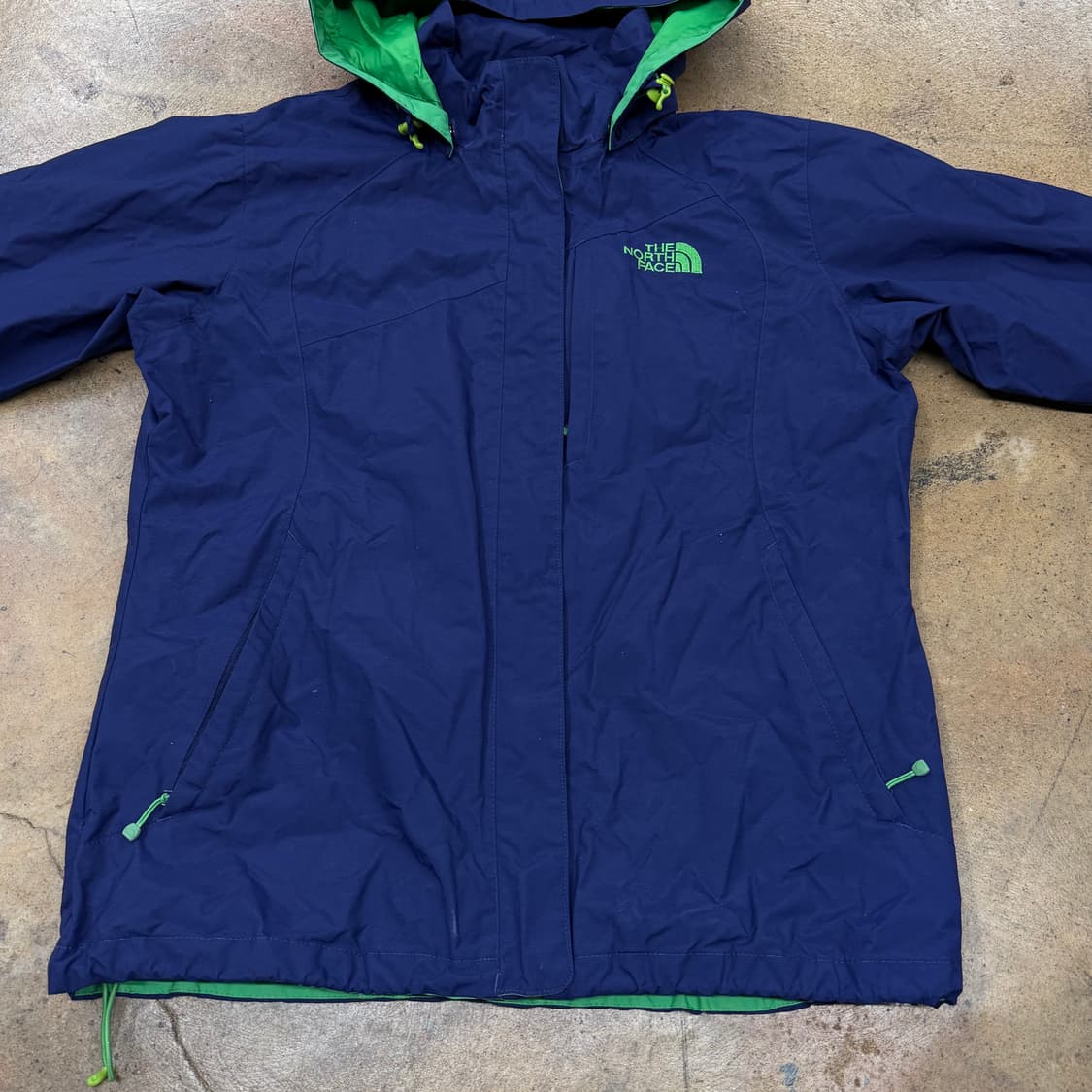 [정품/90] 노스페이스 네이비 그린 바람막이 후드 자켓 b19 상품이미지3