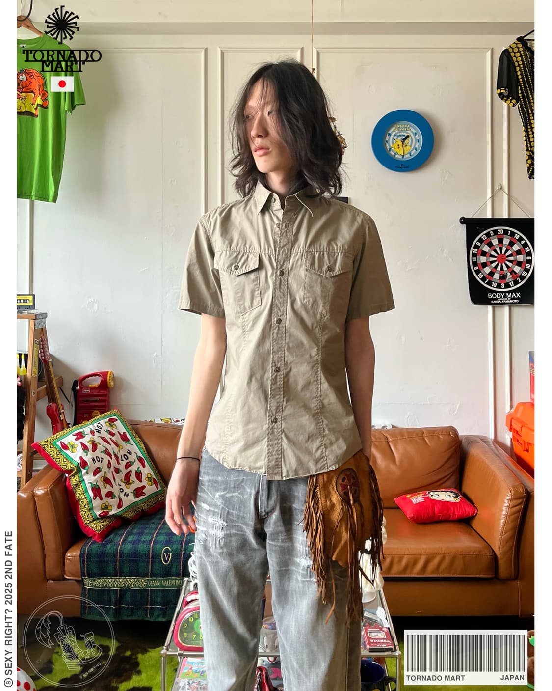 TORNADO MART Cargo Pocket Half Shirt 상품이미지1