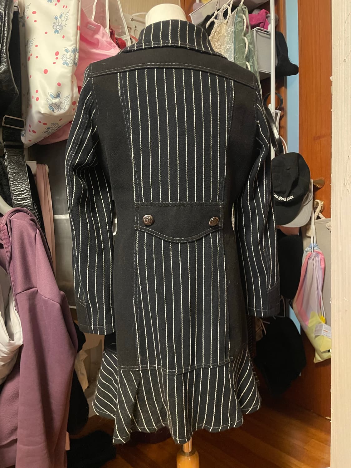 알곤퀸즈 스트라이프 코트 상품이미지5