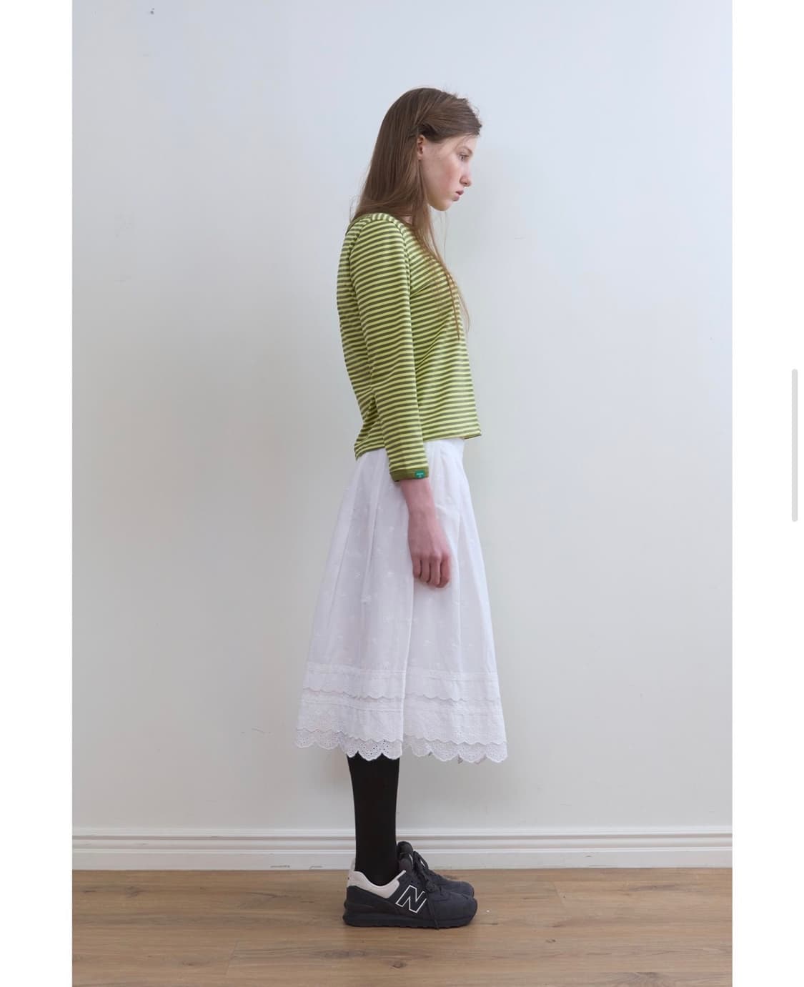 노컨텐츠 336. 핀턱 레이스 스커트 _ 화이트 상품이미지2