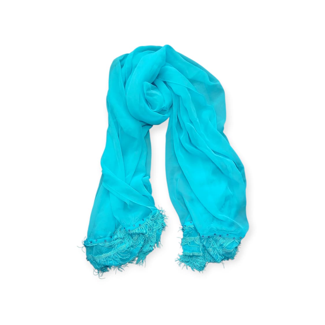 히피 하늘빛 주얼리 스카프 상품이미지1