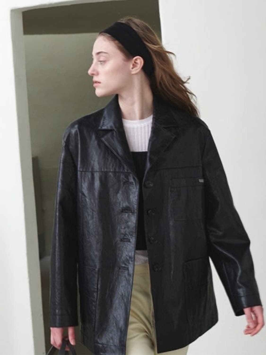 루에브르 classic faux leather jacket 상품이미지2