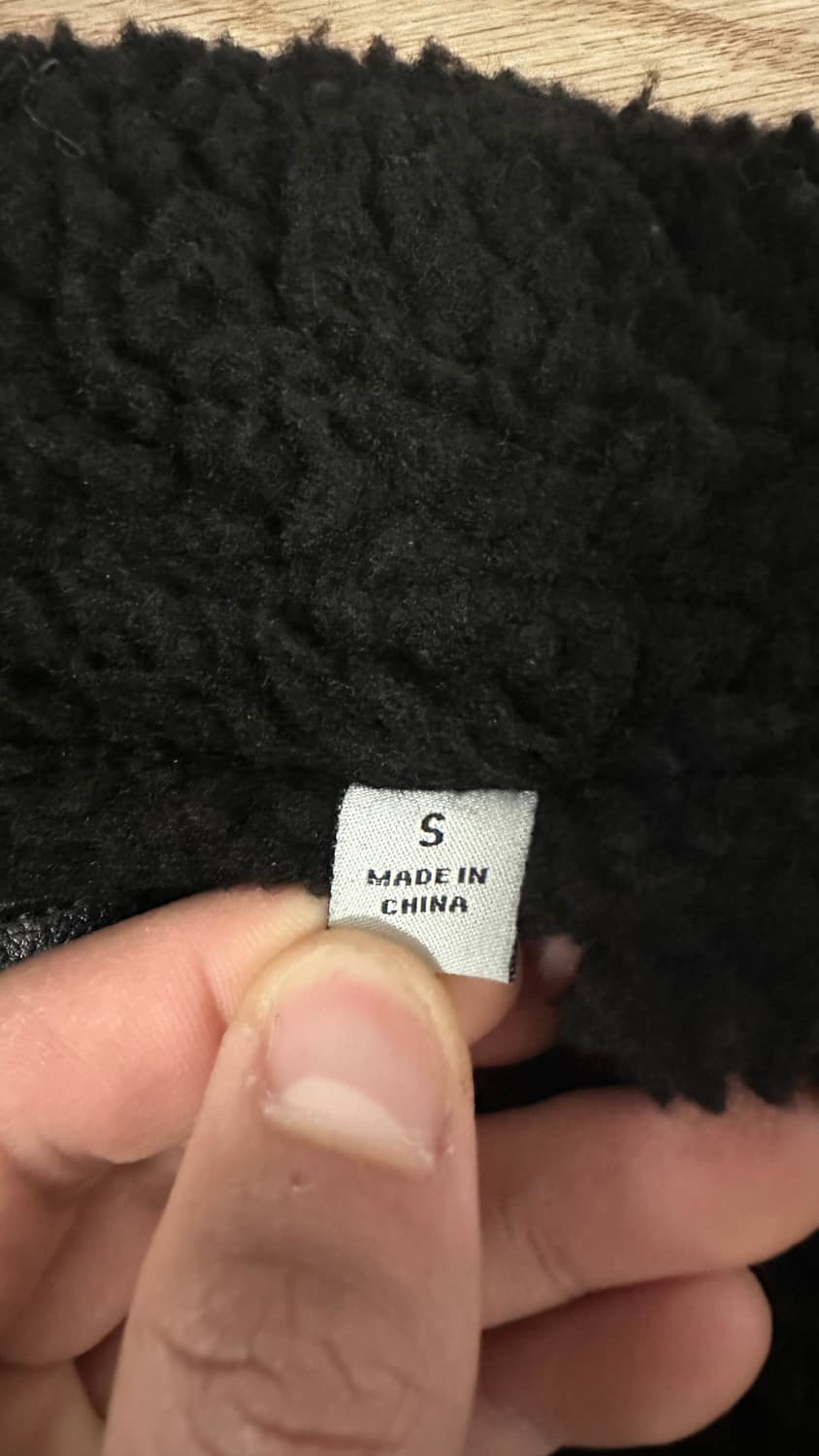 리바이스 블랙 인조 가죽 쉐르파 자켓 상품이미지5