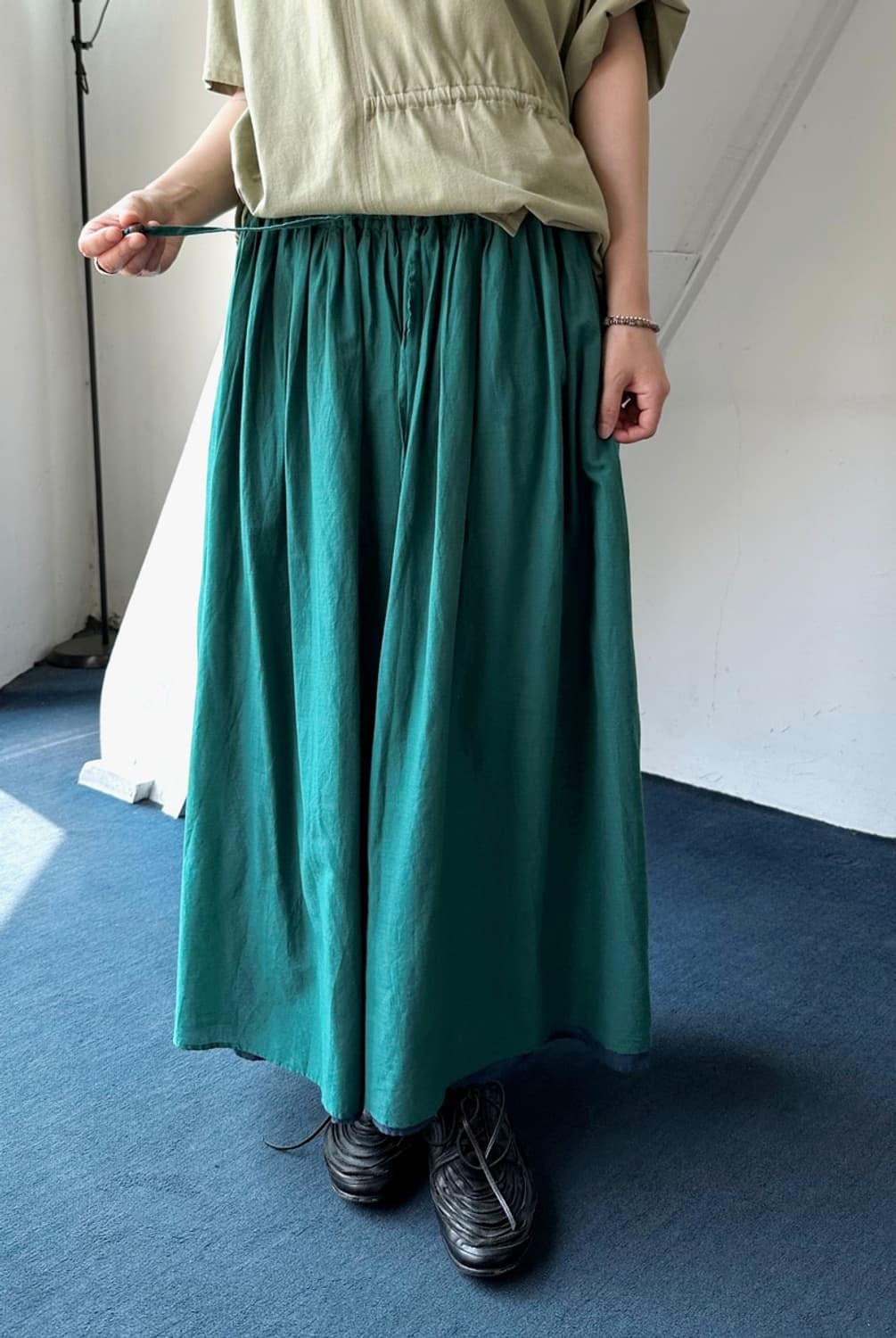 Natural cotton layer wide skirt 상품이미지7