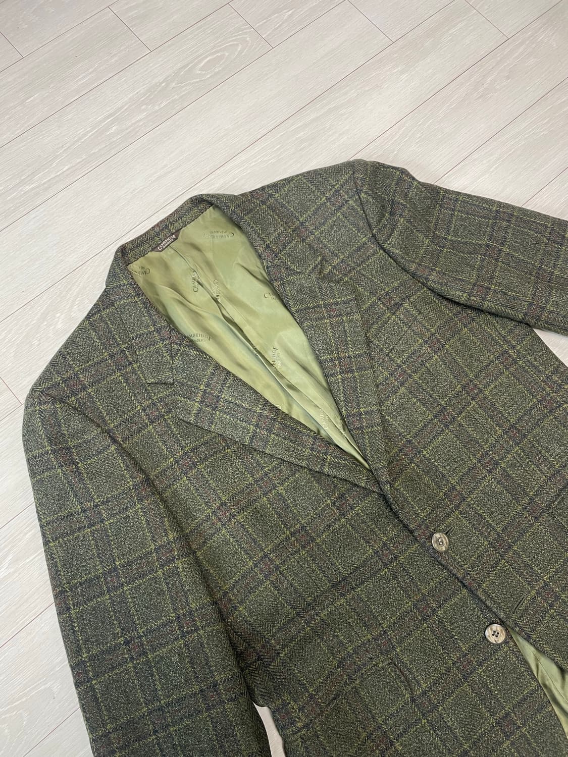 캠브릿지 빈티지 체크 울 블레이저 상품이미지1