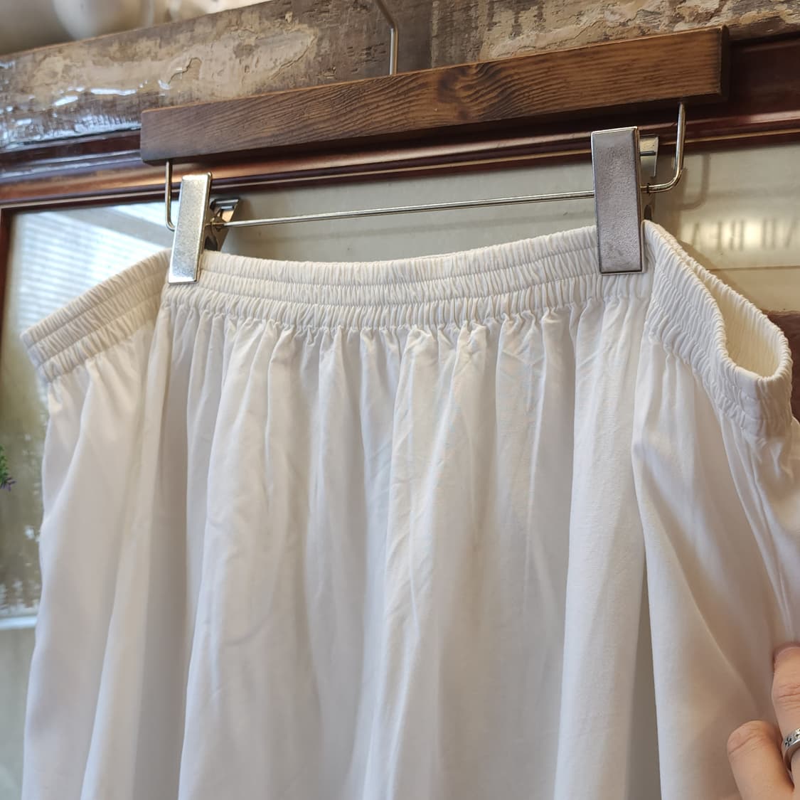 90s 빈티지 스커트 유럽  화이트 스커트 자수 밑단 빅사이즈 스커트3x 상품이미지3