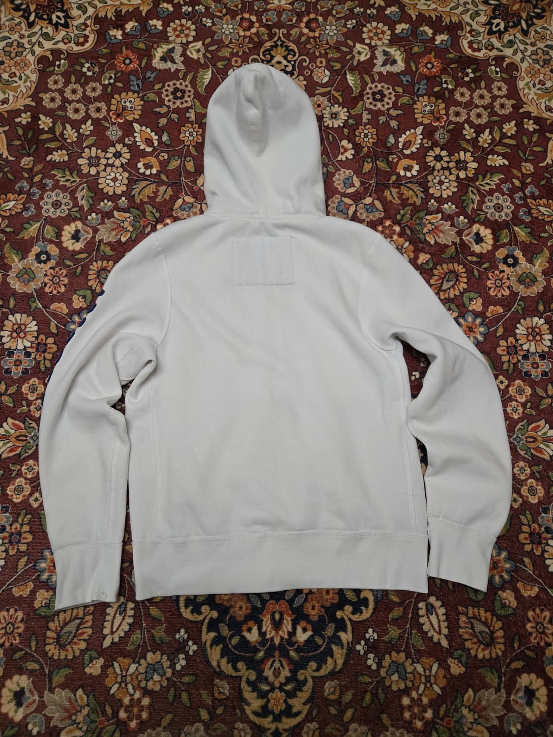 아베크롬비 앤 피치 클래식 자수 로고 후드집업 (화이트) XL 머슬핏 상품이미지2