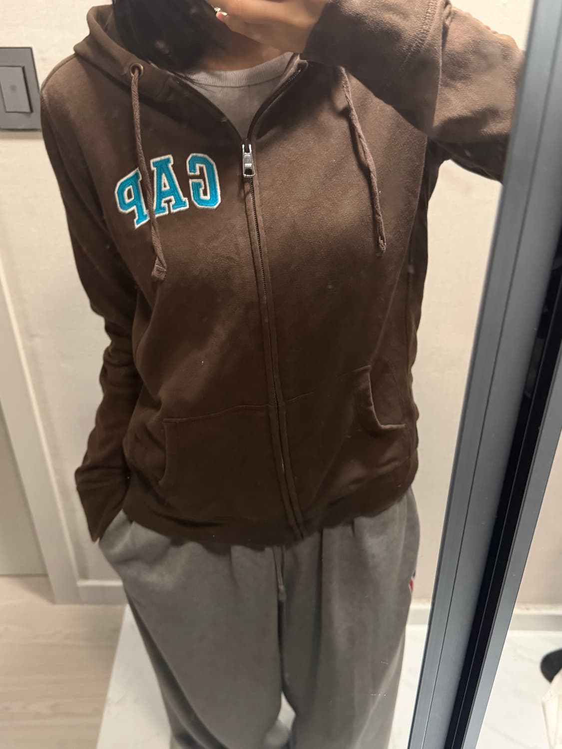 갭 브라운 후드집업 m 상품이미지1