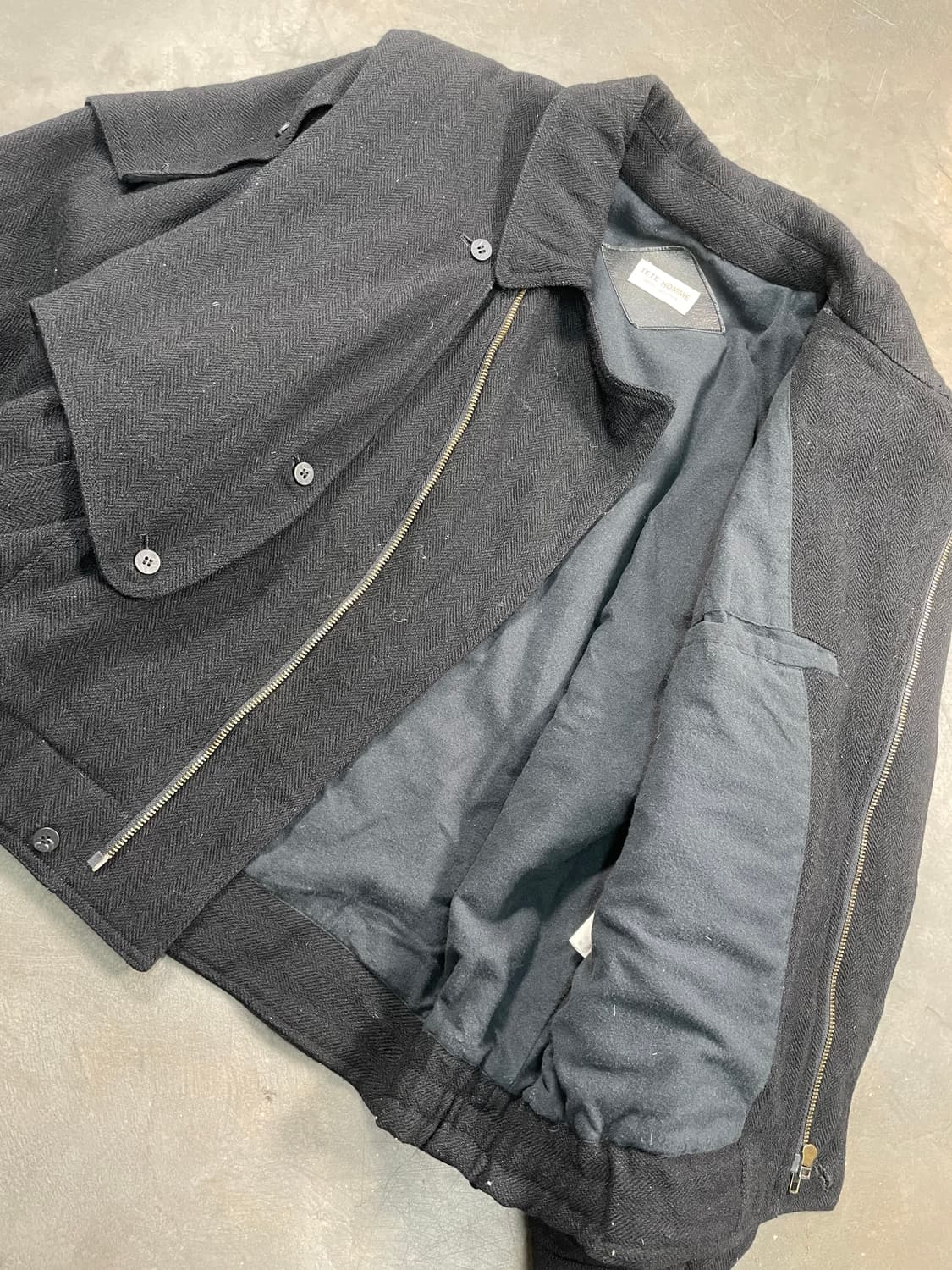 테테옴므 더블 레이어드 봄버 자켓 상품이미지3