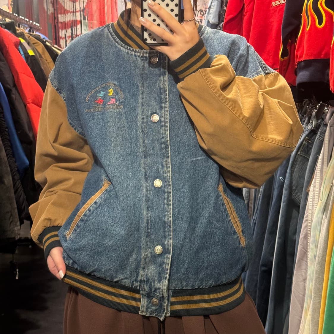 [IM] 데님 바시티자켓 상품이미지2