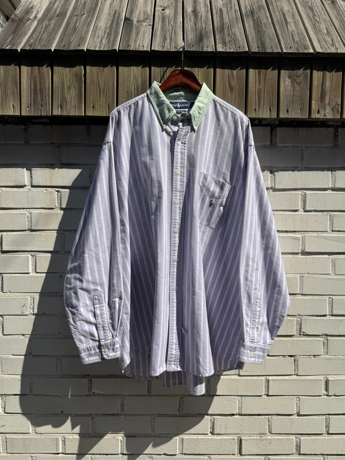 [2XL]90's 폴로 랄프로렌 The Big Shirt 스트라이프 셔츠 상품이미지1