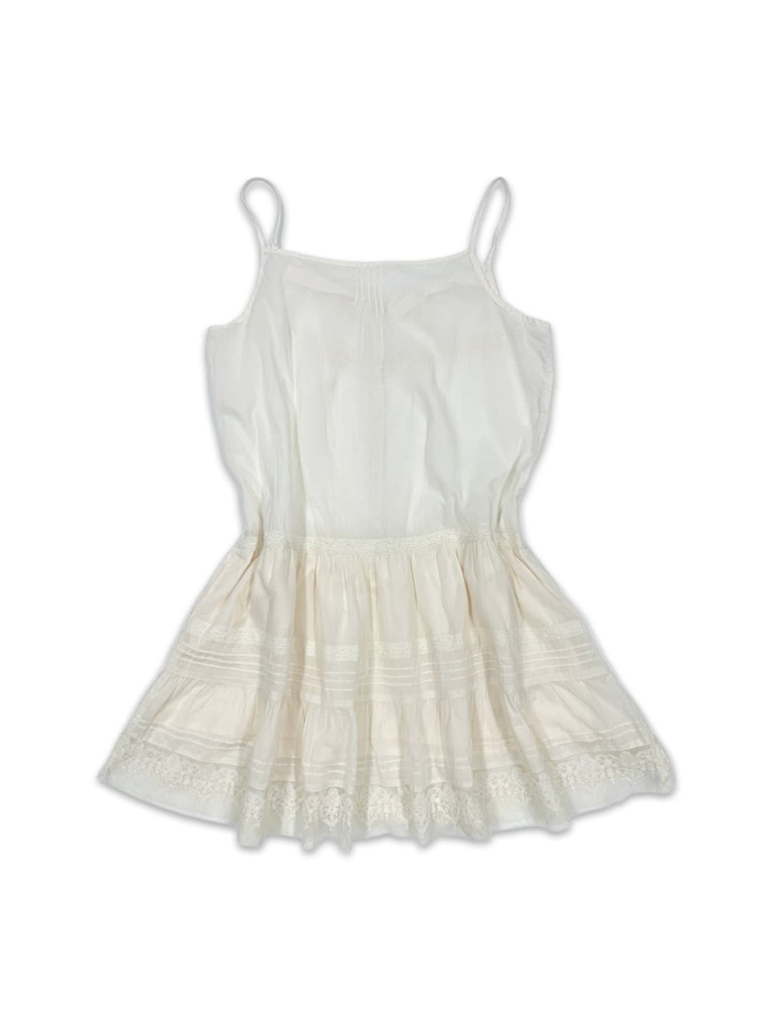 빈티지 Lowrys Farm 모리 레이스 프릴 레이어드 슬리브리스 상품이미지5