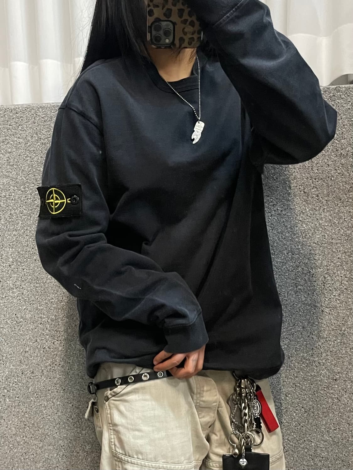 Stone Island Wappen Sweatshirt 상품이미지1