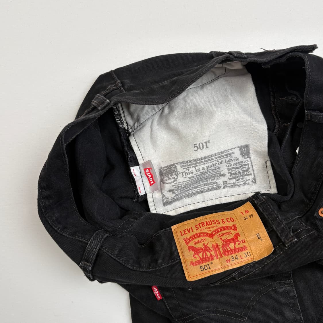 [34x30] 10s Levi’s 501 black pants 상품이미지8