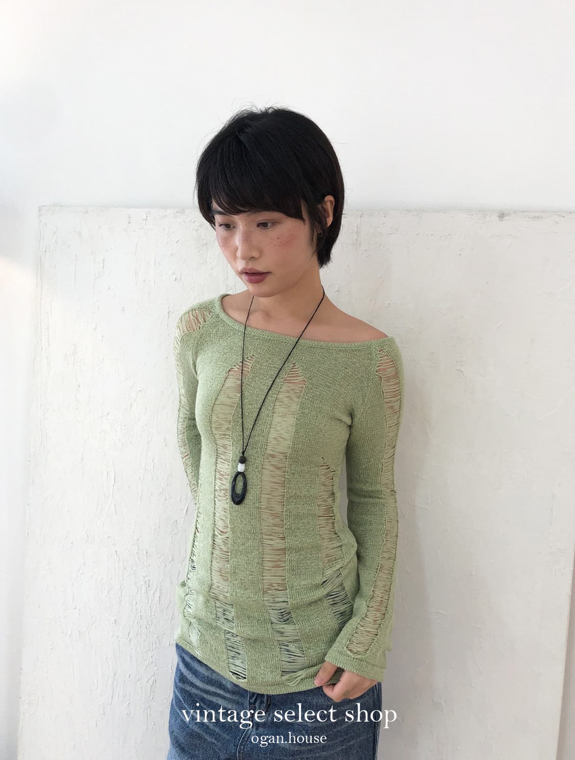 vintage destroyed knit top 상품이미지1