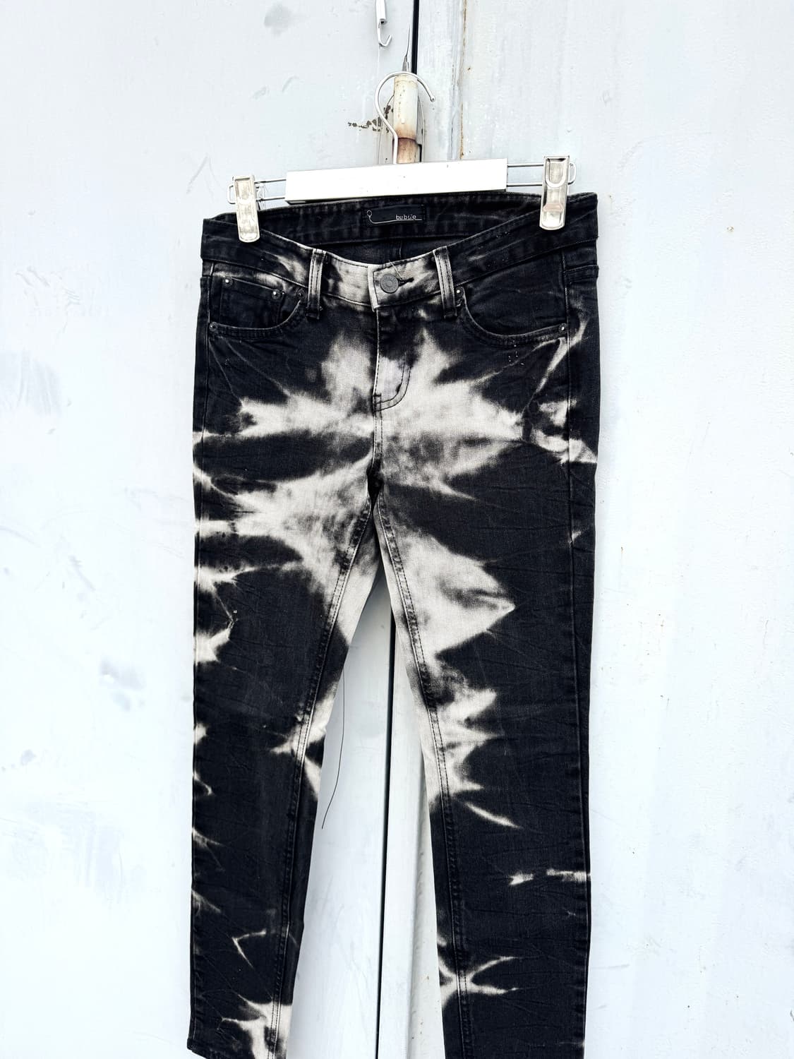 블랙 워시드 스키니 진 상품이미지2