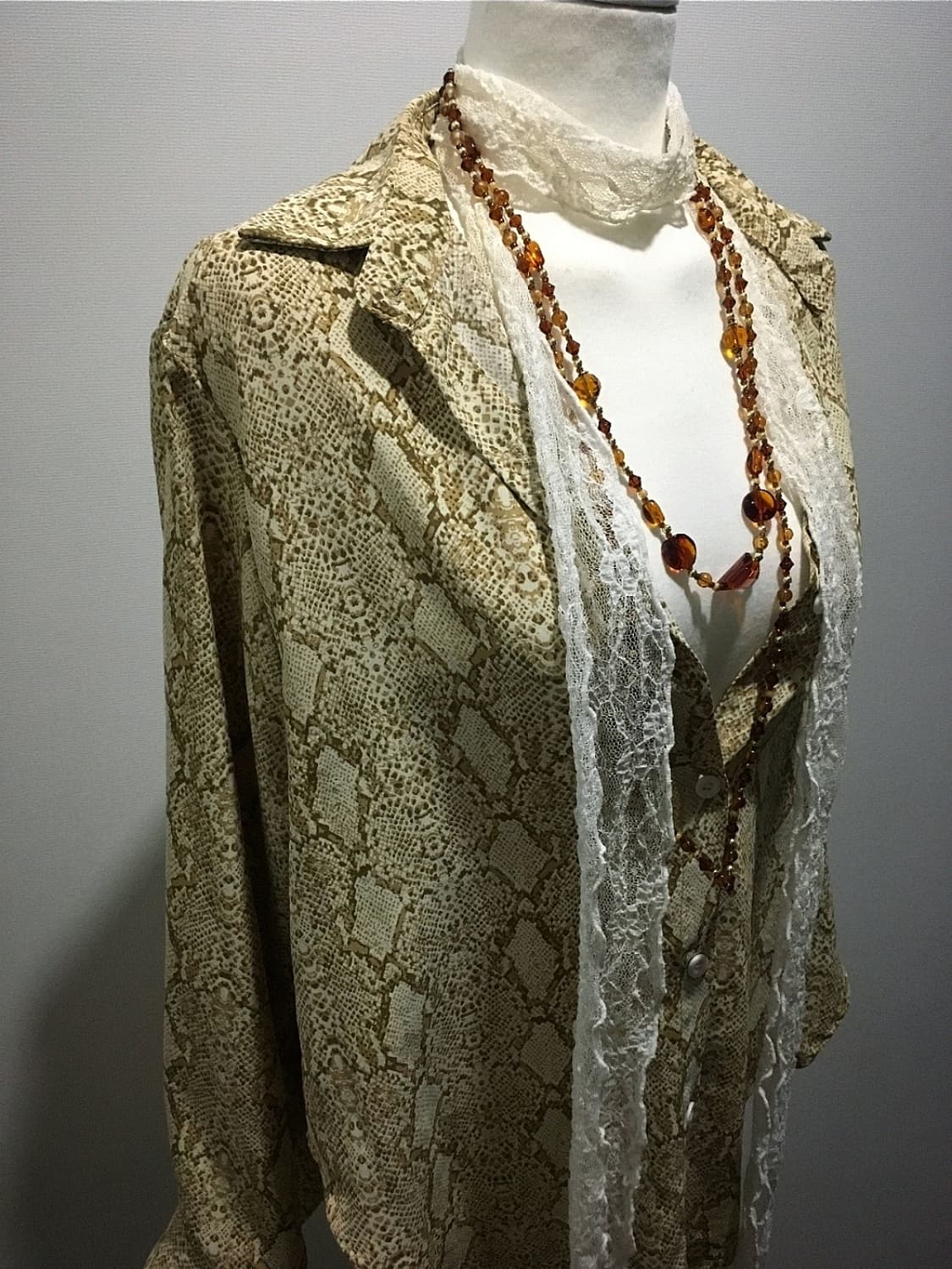 파이톤 패턴 셔츠 상품이미지3