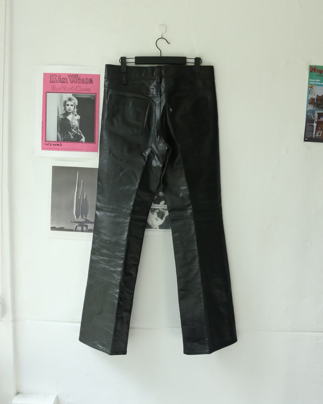 2000s 아비렉스 레더 부츠컷 팬츠 상품이미지5