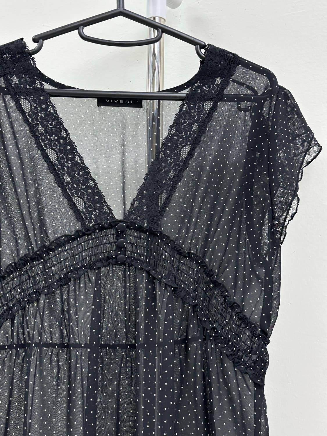 빈티지 도트 반팔 블라우스 상품이미지6