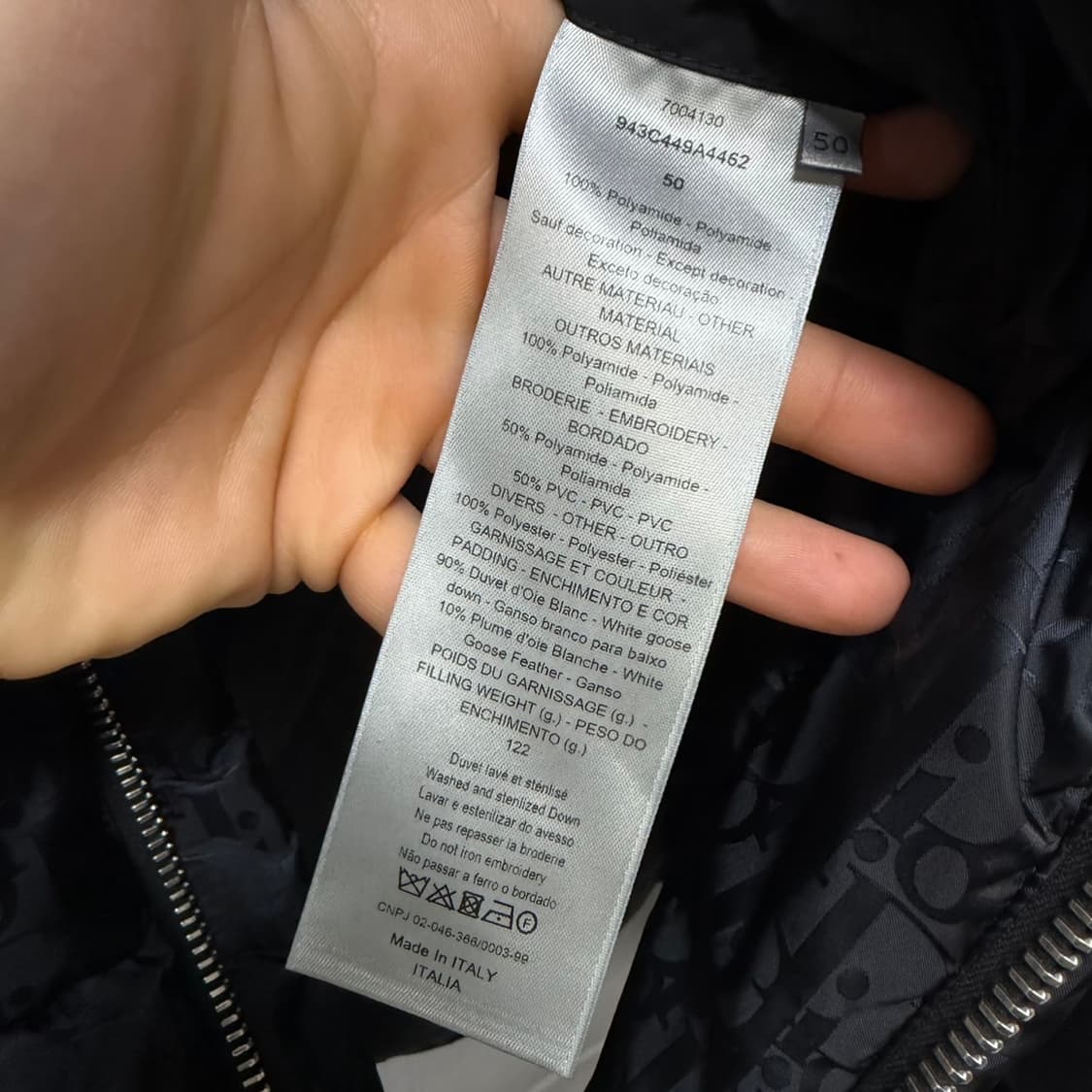 [S+급/50] 디올 오블리크 패딩 블랙 풀구성 상품이미지6