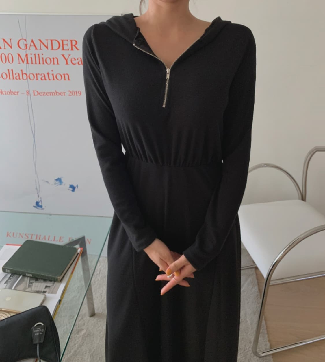 데얼쉬이즈 후드롱원피스 상품이미지5