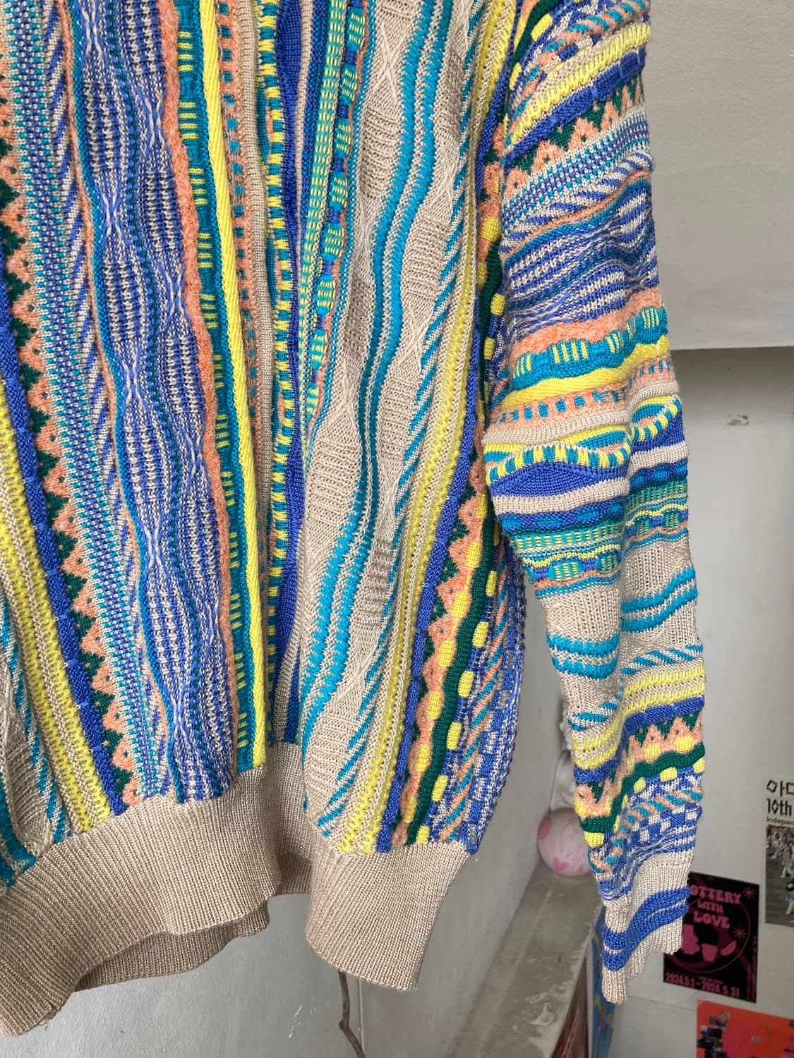 울 케이블 미쏘니st 패턴 니트 상품이미지3