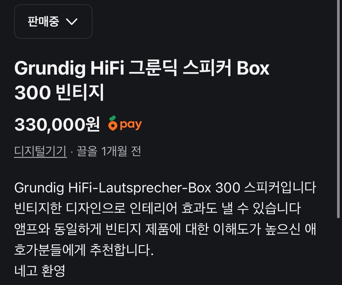 그룬딕 빈티지 스피커 상품이미지3
