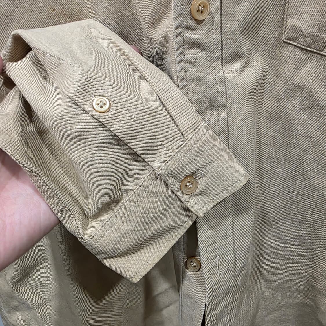 코스(COS) 노카라 긴팔 셔츠 베이지 상품이미지5