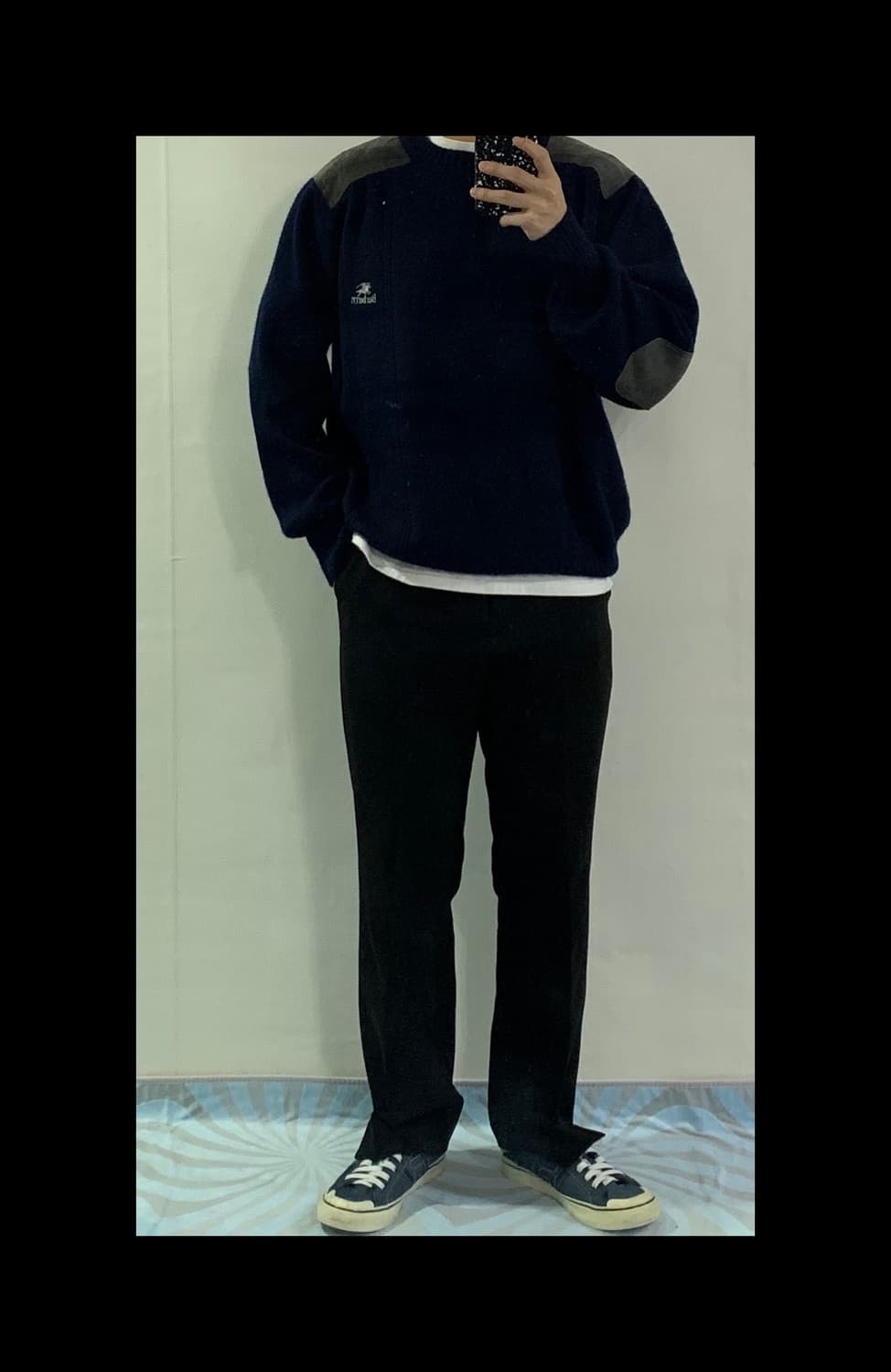 버버리 다크네이비 패치 니트(정품) 상품이미지2