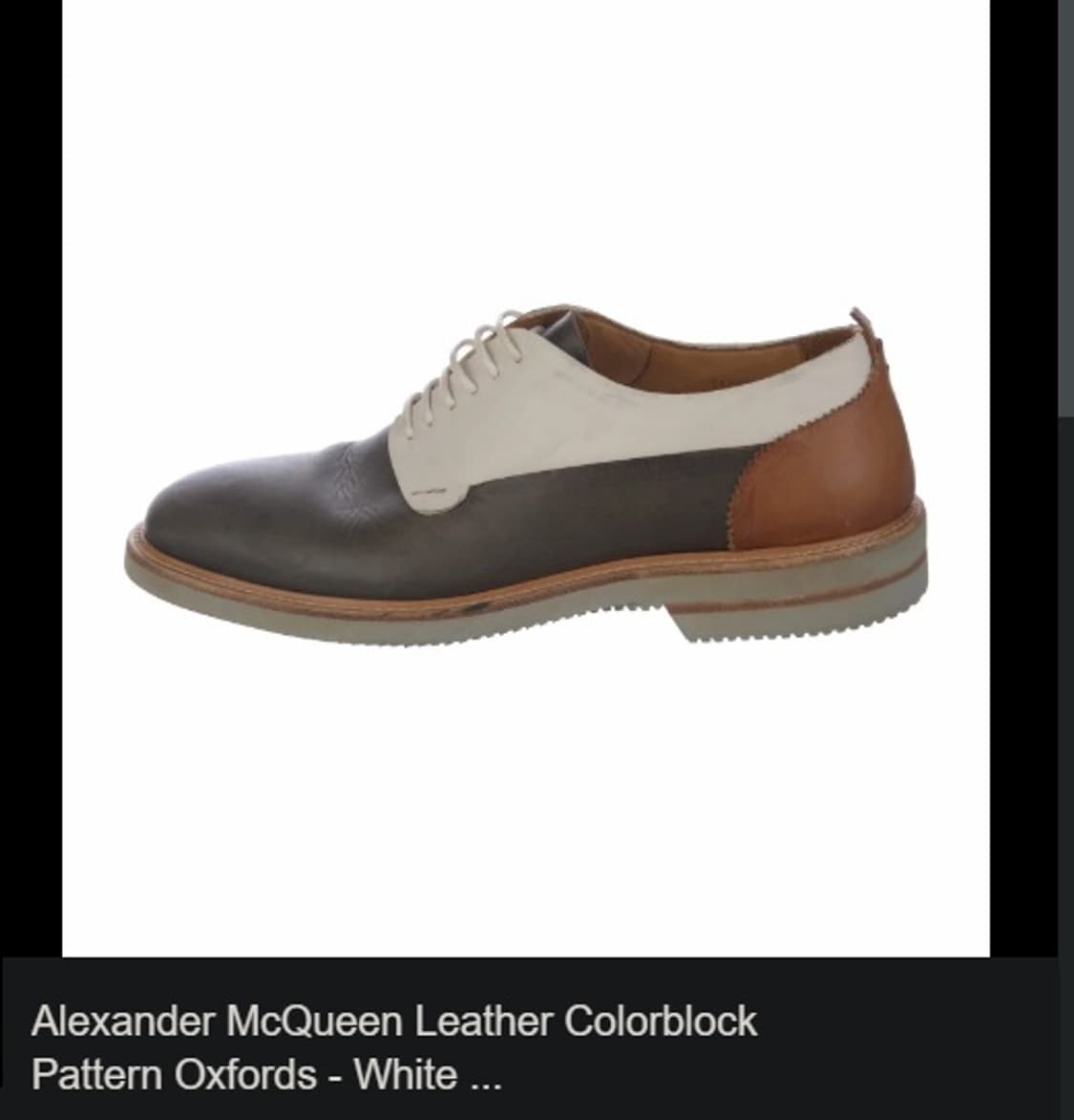 알렉산더 맥퀸 누벅 새들 더비 슈즈 상품이미지1