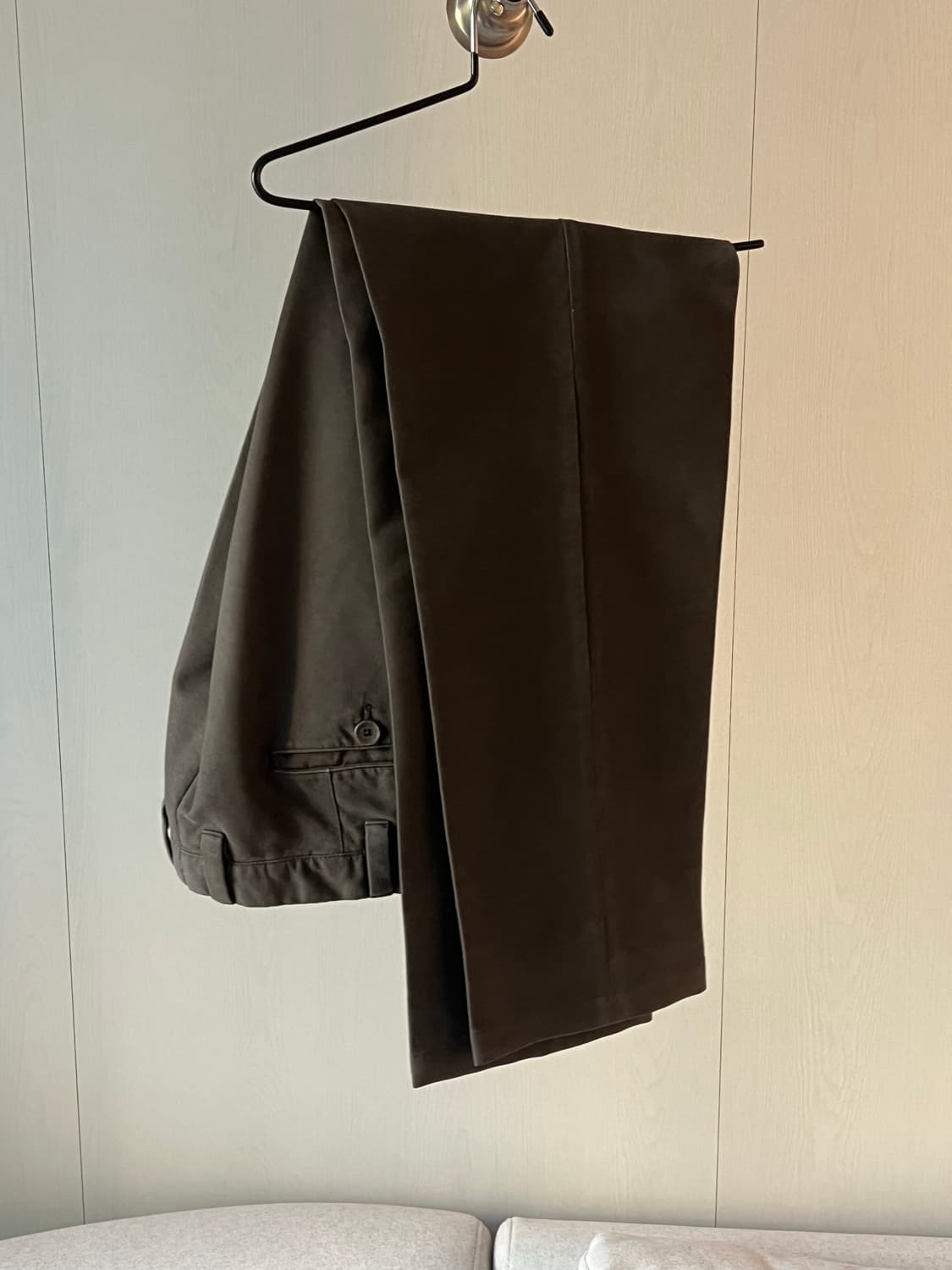 PT01 다크브라운 코튼 팬츠 상품이미지1