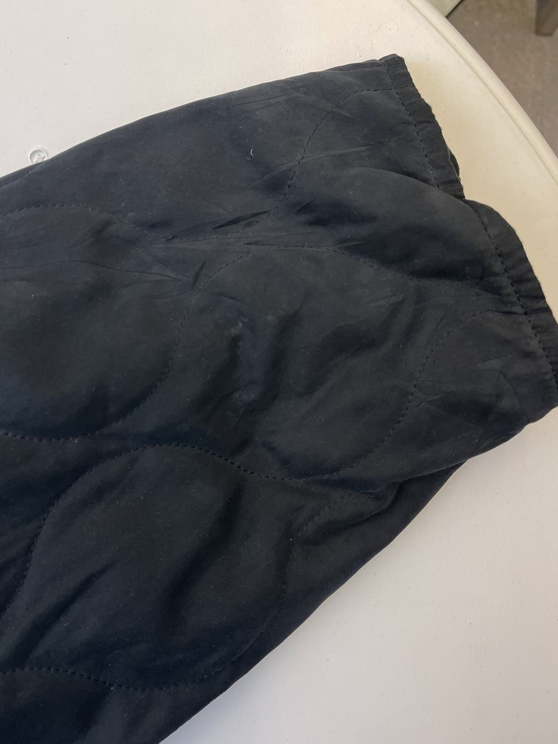 올리버 90s 레더 도킹 퀼티드 자켓 상품이미지7